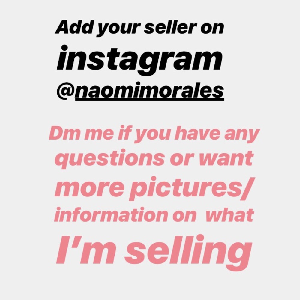 Dm me for more info/ also works as verification